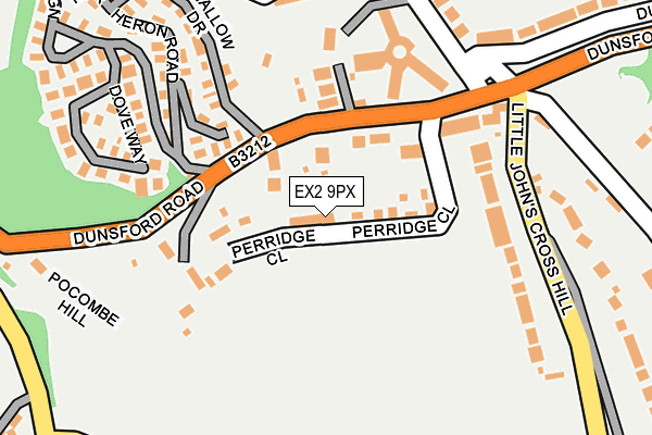 EX2 9PX map - OS OpenMap – Local (Ordnance Survey)