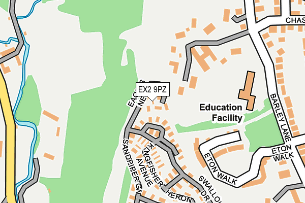 EX2 9PZ map - OS OpenMap – Local (Ordnance Survey)