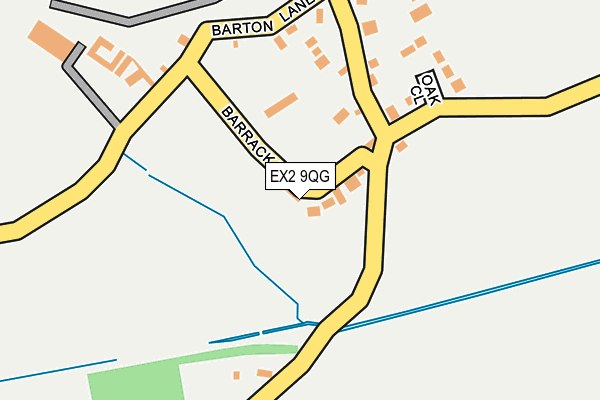 EX2 9QG map - OS OpenMap – Local (Ordnance Survey)