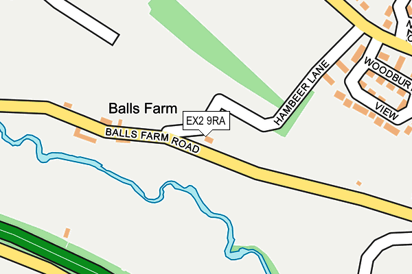 EX2 9RA map - OS OpenMap – Local (Ordnance Survey)