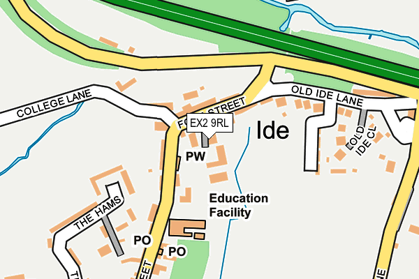 EX2 9RL map - OS OpenMap – Local (Ordnance Survey)