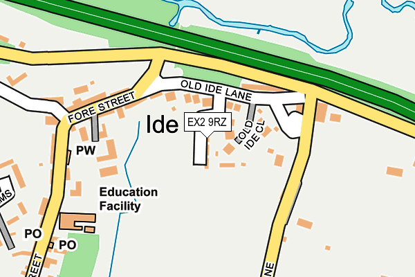 EX2 9RZ map - OS OpenMap – Local (Ordnance Survey)