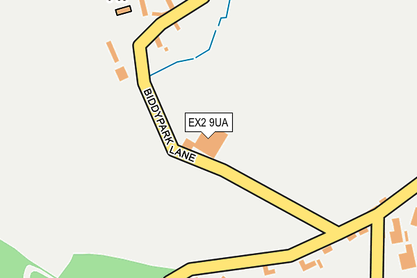 EX2 9UA map - OS OpenMap – Local (Ordnance Survey)
