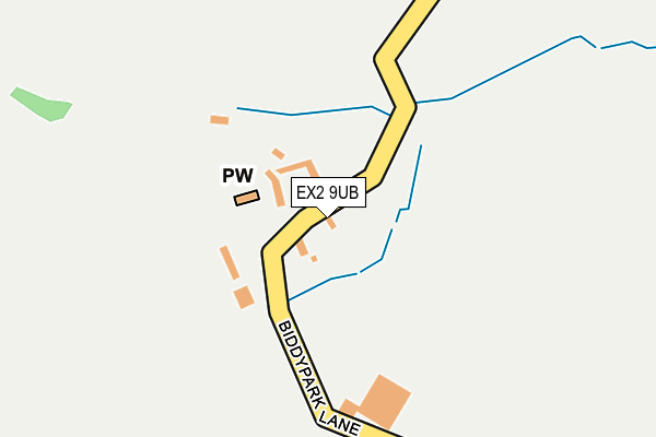 EX2 9UB map - OS OpenMap – Local (Ordnance Survey)