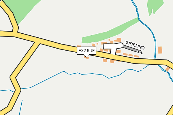 EX2 9UF map - OS OpenMap – Local (Ordnance Survey)