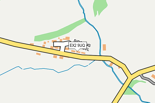 EX2 9UQ map - OS OpenMap – Local (Ordnance Survey)