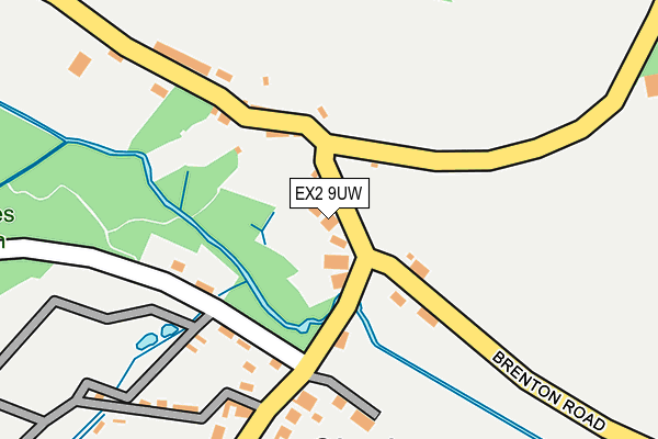 EX2 9UW map - OS OpenMap – Local (Ordnance Survey)