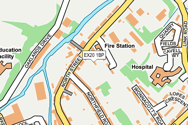 EX20 1BP map - OS OpenMap – Local (Ordnance Survey)