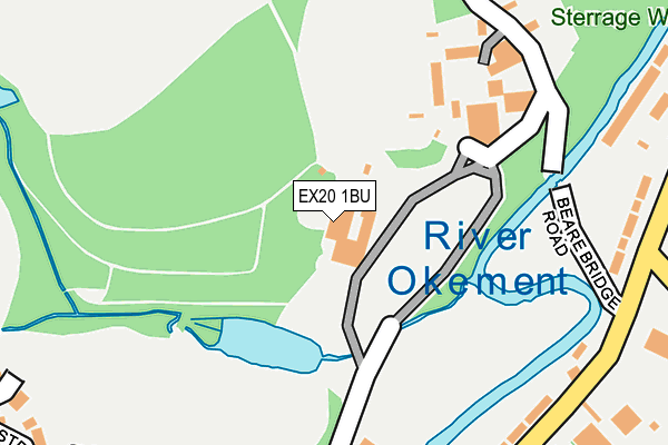 EX20 1BU map - OS OpenMap – Local (Ordnance Survey)