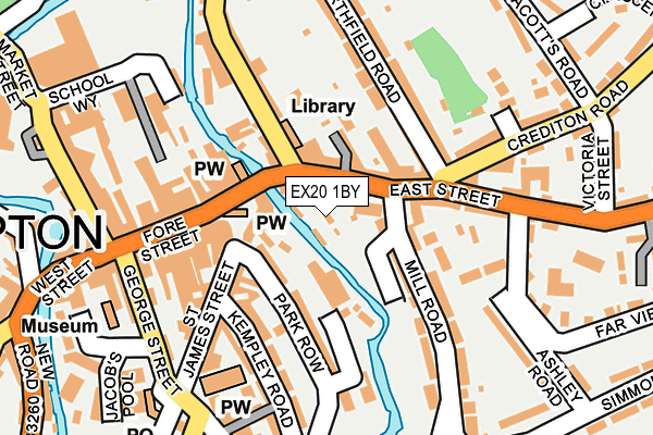 EX20 1BY map - OS OpenMap – Local (Ordnance Survey)