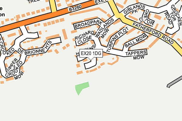 EX20 1DG map - OS OpenMap – Local (Ordnance Survey)