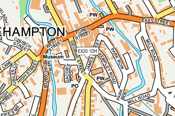 EX20 1DH map - OS OpenMap – Local (Ordnance Survey)