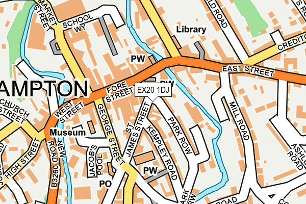 EX20 1DJ map - OS OpenMap – Local (Ordnance Survey)