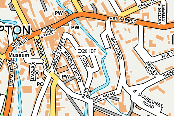 EX20 1DP map - OS OpenMap – Local (Ordnance Survey)