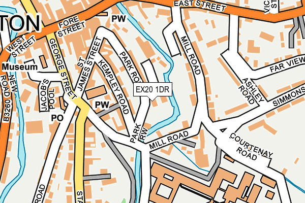 EX20 1DR map - OS OpenMap – Local (Ordnance Survey)