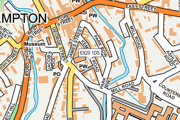 EX20 1DS map - OS OpenMap – Local (Ordnance Survey)