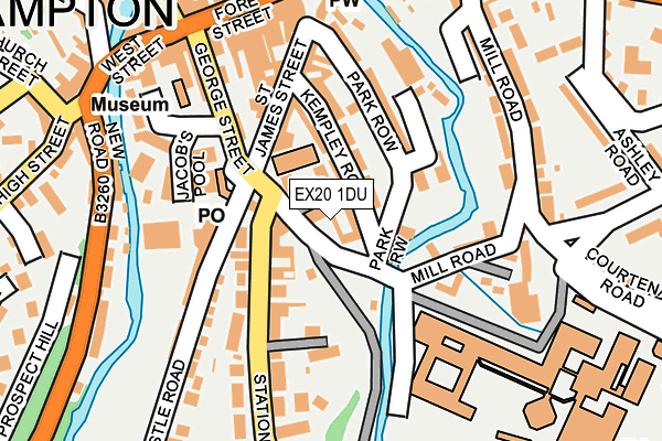 EX20 1DU map - OS OpenMap – Local (Ordnance Survey)