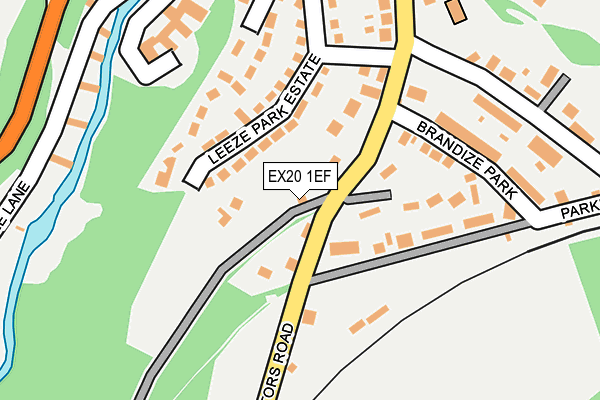 EX20 1EF map - OS OpenMap – Local (Ordnance Survey)