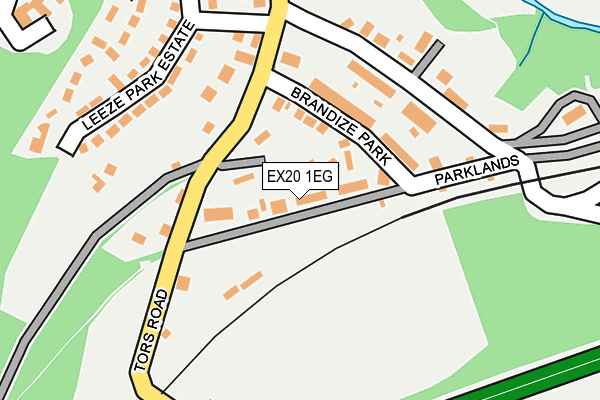 EX20 1EG map - OS OpenMap – Local (Ordnance Survey)