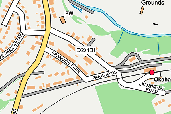 EX20 1EH map - OS OpenMap – Local (Ordnance Survey)