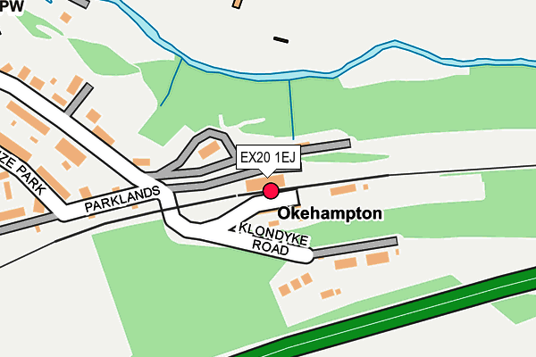 EX20 1EJ map - OS OpenMap – Local (Ordnance Survey)