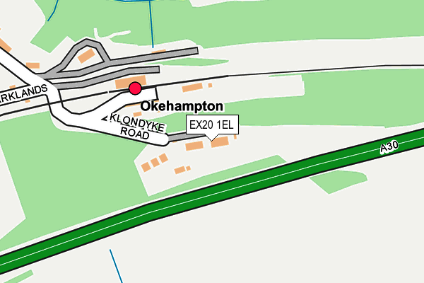 EX20 1EL map - OS OpenMap – Local (Ordnance Survey)