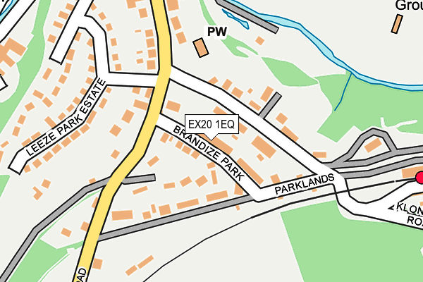 EX20 1EQ map - OS OpenMap – Local (Ordnance Survey)