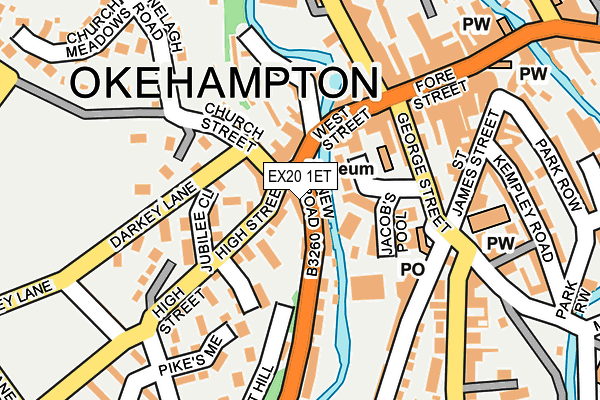 EX20 1ET map - OS OpenMap – Local (Ordnance Survey)