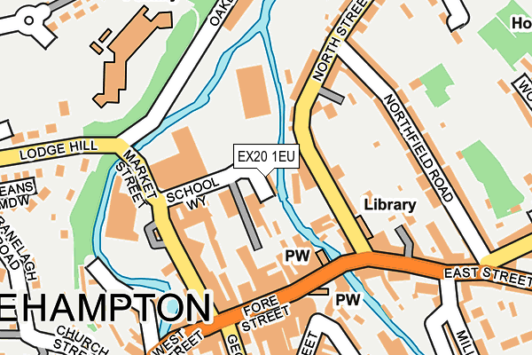 EX20 1EU map - OS OpenMap – Local (Ordnance Survey)