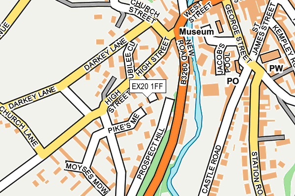 EX20 1FF map - OS OpenMap – Local (Ordnance Survey)