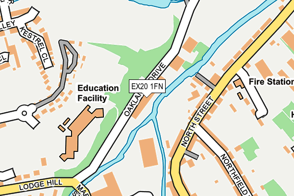 EX20 1FN map - OS OpenMap – Local (Ordnance Survey)