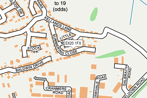EX20 1FX map - OS OpenMap – Local (Ordnance Survey)