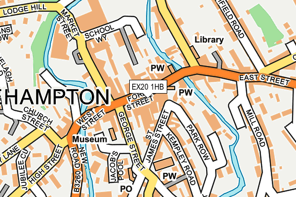 EX20 1HB map - OS OpenMap – Local (Ordnance Survey)