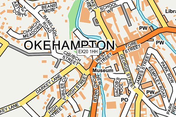 EX20 1HH map - OS OpenMap – Local (Ordnance Survey)