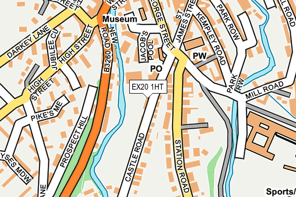 EX20 1HT map - OS OpenMap – Local (Ordnance Survey)
