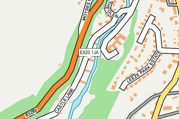 EX20 1JA map - OS OpenMap – Local (Ordnance Survey)