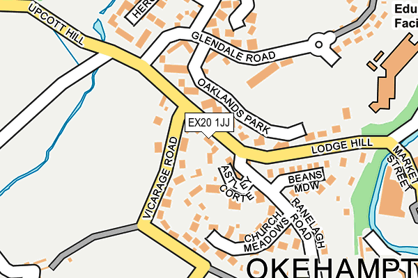 EX20 1JJ map - OS OpenMap – Local (Ordnance Survey)