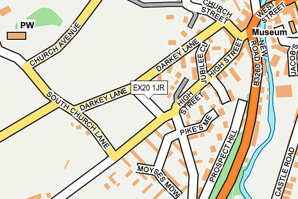 EX20 1JR map - OS OpenMap – Local (Ordnance Survey)
