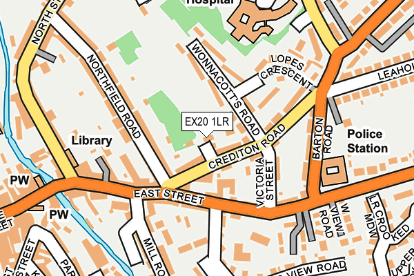 EX20 1LR map - OS OpenMap – Local (Ordnance Survey)