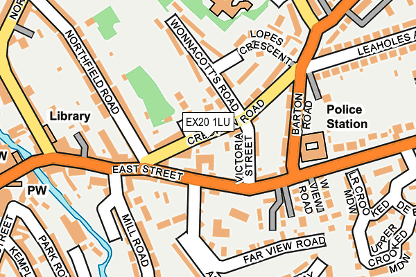 EX20 1LU map - OS OpenMap – Local (Ordnance Survey)