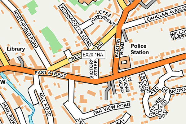 EX20 1NA map - OS OpenMap – Local (Ordnance Survey)