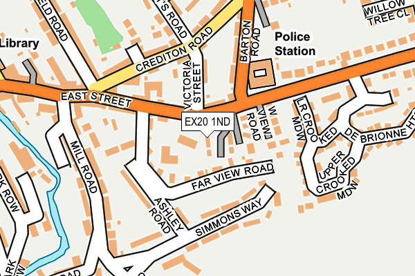 EX20 1ND map - OS OpenMap – Local (Ordnance Survey)