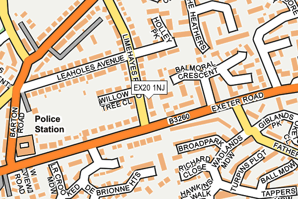 EX20 1NJ map - OS OpenMap – Local (Ordnance Survey)