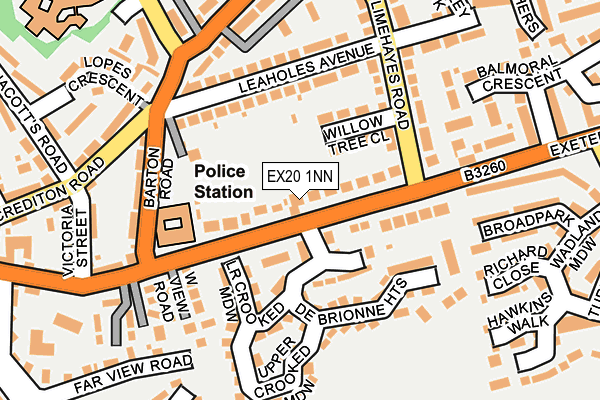 EX20 1NN map - OS OpenMap – Local (Ordnance Survey)