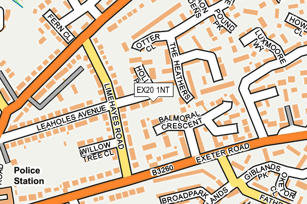 EX20 1NT map - OS OpenMap – Local (Ordnance Survey)