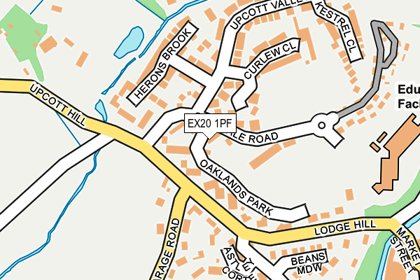 EX20 1PF map - OS OpenMap – Local (Ordnance Survey)