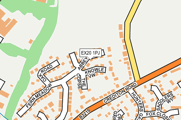 EX20 1PJ map - OS OpenMap – Local (Ordnance Survey)