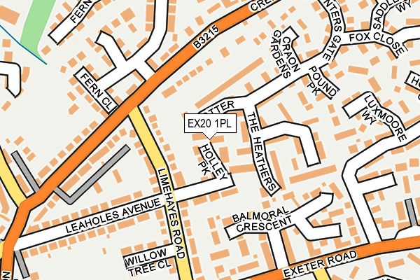 EX20 1PL map - OS OpenMap – Local (Ordnance Survey)