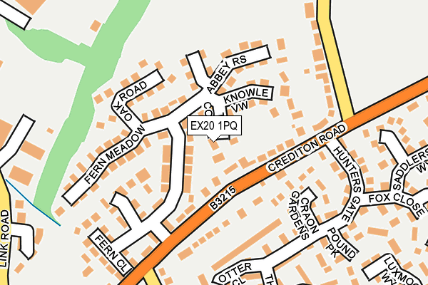 EX20 1PQ map - OS OpenMap – Local (Ordnance Survey)