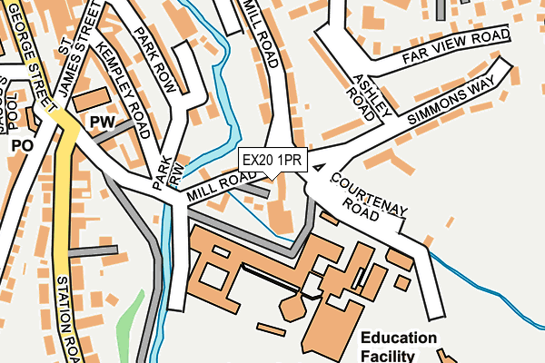 EX20 1PR map - OS OpenMap – Local (Ordnance Survey)
